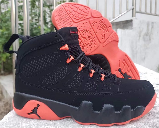 Air Jordan 9 Retro All Black Red [Cheap Jordans Shoes 9 24]